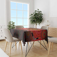 Papua New Guinea Tablecloth Birds Of Paradise With Aboriginal Pattern - Polynesian Pride