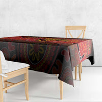 Papua New Guinea Tablecloth Birds Of Paradise With Aboriginal Pattern - Polynesian Pride