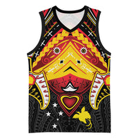 Papua New Guinea Independence Day Basketball Jersey Tribal Mask LT05 Unisex Red - Polynesian Pride