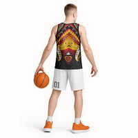 Papua New Guinea Independence Day Basketball Jersey Tribal Mask LT05 - Polynesian Pride