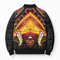 Papua New Guinea Independence Day Bomber Puffer Jacket Tribal Mask LT05 - Polynesian Pride