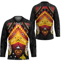 Papua New Guinea Independence Day Hockey Jersey Tribal Mask LT05 - Polynesian Pride