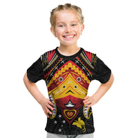 Papua New Guinea Independence Day Kid T Shirt Tribal Mask LT05 Red - Polynesian Pride
