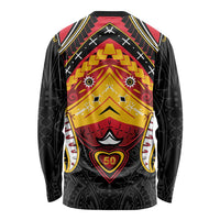 Papua New Guinea Independence Day Long Sleeve Shirt Tribal Mask LT05 - Polynesian Pride