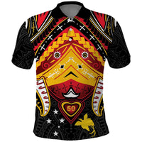 Papua New Guinea Independence Day Polo Shirt Tribal Mask LT05 Red - Polynesian Pride