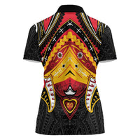 Papua New Guinea Independence Day Women Polo Shirt Tribal Mask - Polynesian Pride