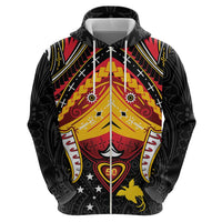 Papua New Guinea Independence Day Zip Hoodie Tribal Mask LT05 Pullover Hoodie Red - Polynesian Pride