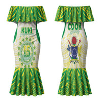 Kuki Independence 2026 Family Matching Mermaid Dress and Hawaiian Shirt Cook Islands 15 Finest White Version LT05 Mom's Dress White - Polynesian Pride
