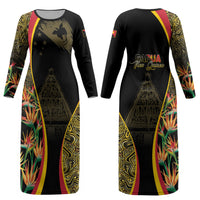 Papua New Guinea Hapi De Bilong Indipendens Couples Matching Long Sleeve Bodycon Dress and Hawaiian Shirt Special Style LT05 - Polynesian Pride