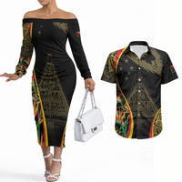 Papua New Guinea Hapi De Bilong Indipendens Couples Matching Off The Shoulder Long Sleeve Dress and Hawaiian Shirt Special Style