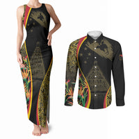 Papua New Guinea Hapi De Bilong Indipendens Couples Matching Tank Maxi Dress and Long Sleeve Button Shirt Special Style