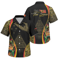 Papua New Guinea Hapi De Bilong Indipendens Family Matching Off The Shoulder Long Sleeve Dress and Hawaiian Shirt Special Style LT05 Son's Shirt Black - Polynesian Pride