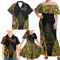 Papua New Guinea Hapi De Bilong Indipendens Family Matching Off Shoulder Maxi Dress and Hawaiian Shirt Special Style LT05 - Polynesian Pride