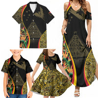 Papua New Guinea Hapi De Bilong Indipendens Family Matching Summer Maxi Dress and Hawaiian Shirt Special Style LT05 - Polynesian Pride