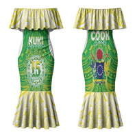 Kuki Independence 2026 Family Matching Mermaid Dress and Hawaiian Shirt Cook Islands 15 Finest Green Version LT05 Mom's Dress Green - Polynesian Pride