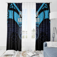 Fiji Kaiviti Rugby Window Curtain Fiji Tapa Pattern LT05 - Polynesian Pride