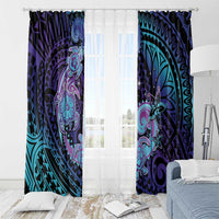 Hawaii Makahiki Turtle Window Curtain Spiral Polynesian Tattoo