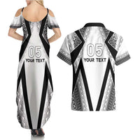 Custom Bula Fiji Football Couples Matching Summer Maxi Dress and Hawaiian Shirt Go Champions - Polynesian Pride