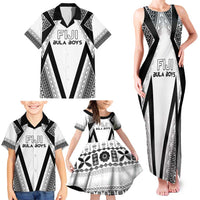 Custom Bula Fiji Football Family Matching Tank Maxi Dress and Hawaiian Shirt Go Champions - Polynesian Pride