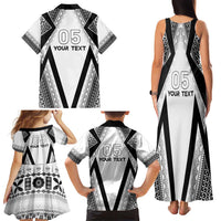 Custom Bula Fiji Football Family Matching Tank Maxi Dress and Hawaiian Shirt Go Champions - Polynesian Pride
