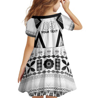 Custom Bula Fiji Football Kid Short Sleeve Dress Go Champions - Polynesian Pride
