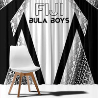 Bula Fiji Football Window Curtain Go Champions - Polynesian Pride