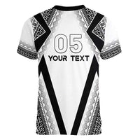 Custom Bula Fiji Football Women V-Neck T-Shirt Go Champions - Polynesian Pride