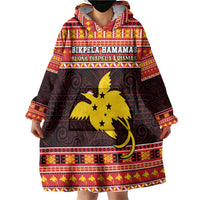 Papua New Guinea Christmas Wearable Blanket Hoodie Santa Raggiana