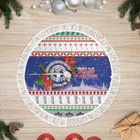 Northern Mariana Islands Christmas Tree Skirt Poinsettia Filis Pasgua