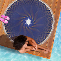 Nauru Angam Day Beach Blanket Polynesian Tribal Pattern Unique Style - Polynesian Pride