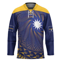 Nauru Angam Day Hockey Jersey Polynesian Tribal Pattern Unique Style - Polynesian Pride