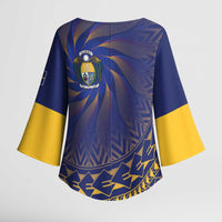 Nauru Angam Day Kimono Sleeve Blouse Polynesian Tribal Pattern Unique Style - Polynesian Pride