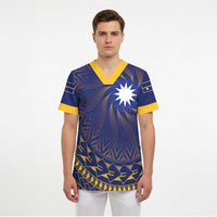 Nauru Angam Day Scrub Top Polynesian Tribal Pattern Unique Style - Polynesian Pride