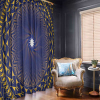 Nauru Angam Day Window Curtain Polynesian Tribal Pattern Unique Style - Polynesian Pride