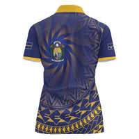 Nauru Angam Day Women Polo Shirt Polynesian Tribal Pattern Unique Style - Polynesian Pride