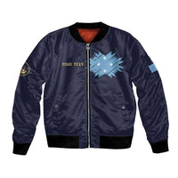Personalised Federated States Of Micronesia Bomber Jacket FSM Passport LT05 Unisex Navy - Polynesian Pride