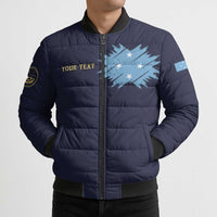 Personalised Federated States Of Micronesia Bomber Puffer Jacket FSM Passport - Polynesian Pride