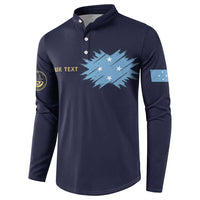 Personalised Federated States Of Micronesia Button Sweatshirt FSM Passport - Polynesian Pride