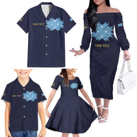 Personalised Federated States Of Micronesia Family Matching Off The Shoulder Long Sleeve Dress and Hawaiian Shirt FSM Passport - Polynesian Pride