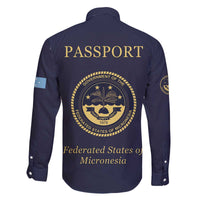 Personalised Federated States Of Micronesia Family Matching Off The Shoulder Long Sleeve Dress and Hawaiian Shirt FSM Passport - Polynesian Pride