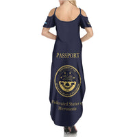 Personalised Federated States Of Micronesia Family Matching Summer Maxi Dress and Hawaiian Shirt FSM Passport - Polynesian Pride