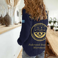 Personalised Federated States Of Micronesia Women Casual Shirt FSM Passport - Polynesian Pride