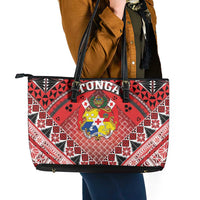 Tonga Constitution Day Leather Tote Bag 150 Years Jubilee - Polynesian Pride