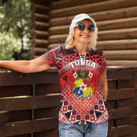 Personalised Tonga Constitution Day Women Polo Shirt 150 Years Jubilee - Polynesian Pride