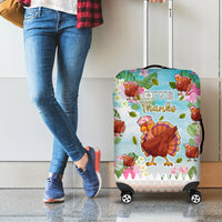 Hawaii Thanksgiving Luggage Cover Funny Turkey Dabbing Dance LT05 - Polynesian Pride