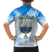 Polynesia Hanukkah Festival Family Matching Puletasi Dress and Hawaiian Shirt With Menorah Polynesian Style LT05 - Polynesian Pride