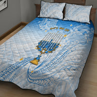 Polynesia Hanukkah Festival Quilt Bed Set With Menorah Polynesian Style LT05 - Polynesian Pride