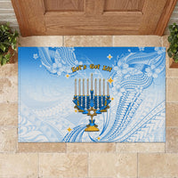 Polynesia Hanukkah Festival Rubber Doormat With Menorah Polynesian Style LT05 - Polynesian Pride
