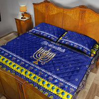 Polynesia Christmukkah Quilt Bed Set Menorah With Polynesian Tribal Pattern LT05 - Polynesian Pride