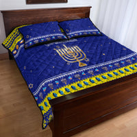 Polynesia Christmukkah Quilt Bed Set Menorah With Polynesian Tribal Pattern LT05 - Polynesian Pride